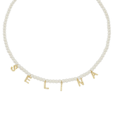 Collier Lettres Strass et Perles (jusqu’à 6 lettres)