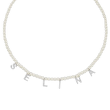 Collier Lettres Strass et Perles (jusqu’à 6 lettres)